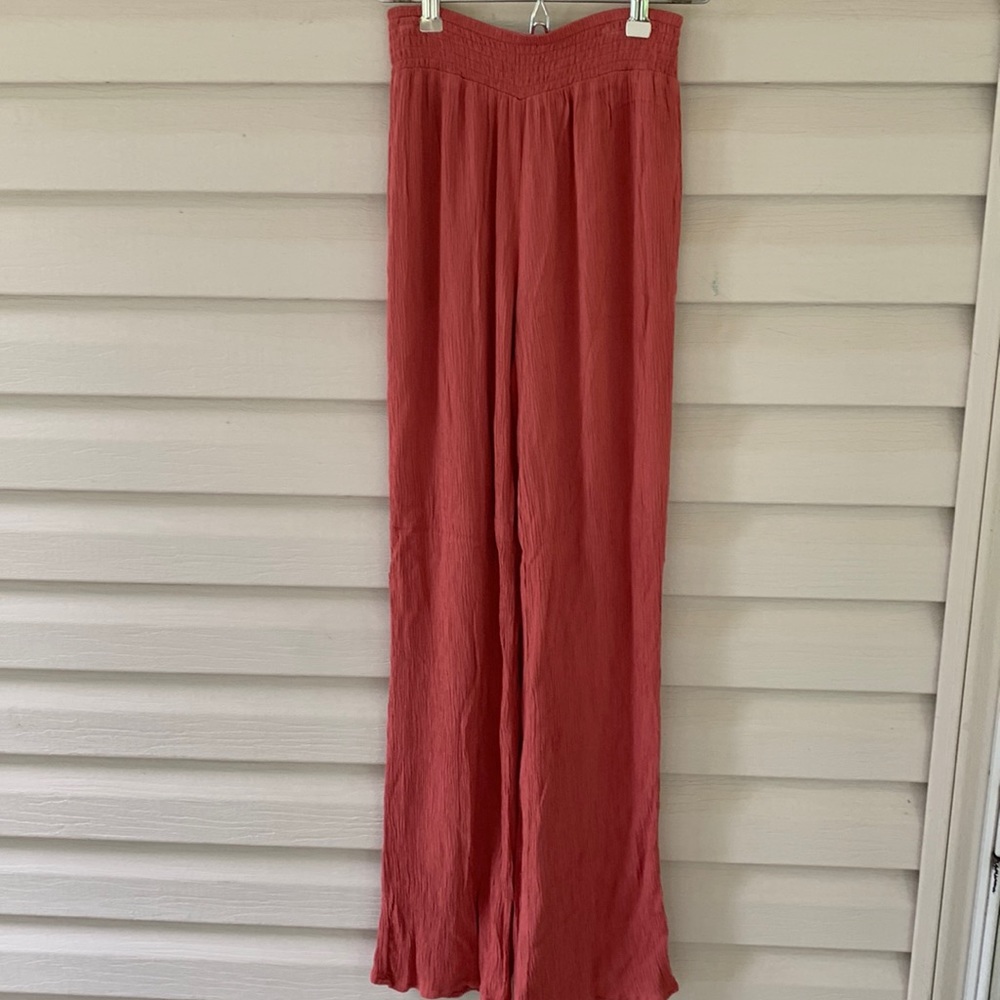 Fun rusty colored gauzy pants
